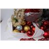 Image 4 : Christmas Decorations - Balls - Bows - Red Crochet Doilies - Garland