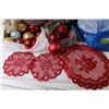 Image 7 : Christmas Decorations - Balls - Bows - Red Crochet Doilies - Garland