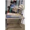 Image 8 : * Wet Tile Saw on Wheeled Stand (Consigner States Works - Stand Measurements: 24"x44"x31" High