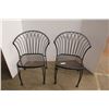 Image 1 : * 2X BID PRICE: Metal Patio Chairs