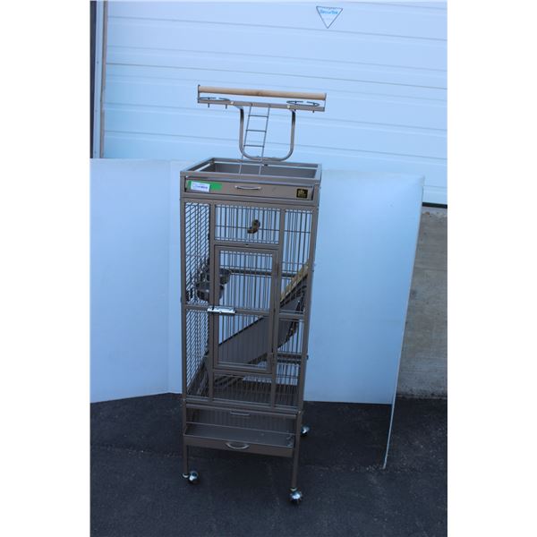 ** Wheeled Bird Cage w/Contents - 18" x 18" 62" High