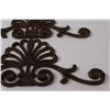 Image 4 : (2) Cast Iron Decor - 20" x 10"