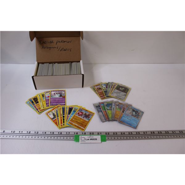 (400+) Hologram & Regular Pokemon Trading Cards in Box (2020-2023 Editions)