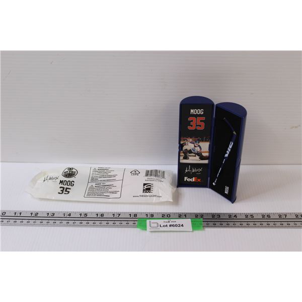 Edmonton Oilers Moog Mini Hockey Stick & Ticket Holders NHL Collector Editions