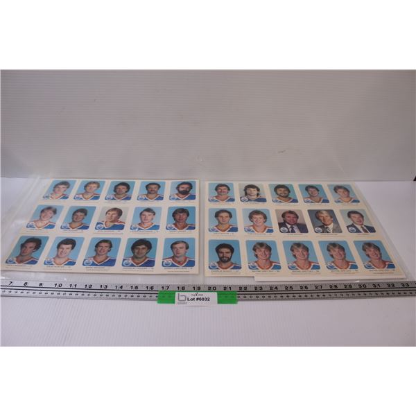 Edmonton Oilers 1982 Red Rooster Un-Cut Sheets (Wayne Gretzky)