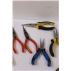 Image 3 : (8) Needle Nose Pliers, Wire Cutters, Wrenches, Measuring Tape, Electric Pencil Engraver, Misc.