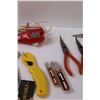 Image 4 : (8) Needle Nose Pliers, Wire Cutters, Wrenches, Measuring Tape, Electric Pencil Engraver, Misc.