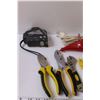 Image 5 : (8) Needle Nose Pliers, Wire Cutters, Wrenches, Measuring Tape, Electric Pencil Engraver, Misc.