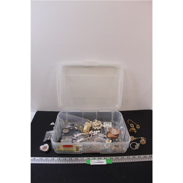 Jewelry in Plastic Storage Container (Assorted)