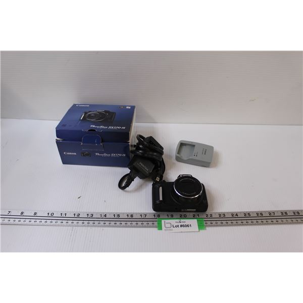 Canon Power Shot SX170 IS Camera w/Accessories in Box - Untested