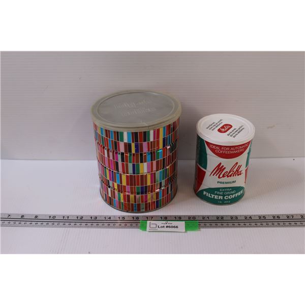 (2) Coffee Tins