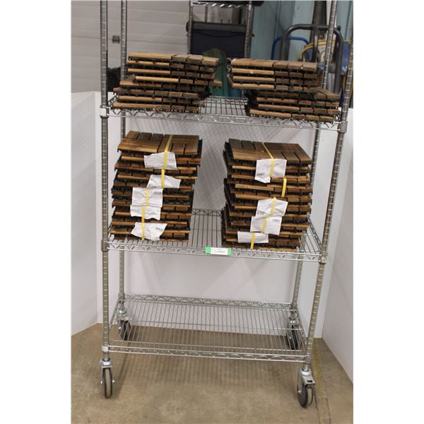 *(14 Bundles) KUTA Interlocking Plastic/Wooden Tiles (11.81"x11.81"x0.94") Polypropylene Indoor/Outd