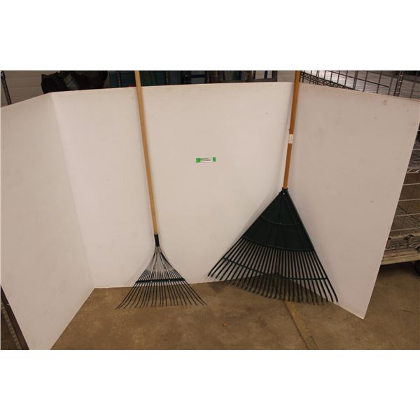 *(2) Yard Rakes - Plastic & Steel Tines