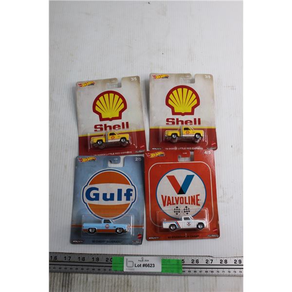 (4) Hot Wheels Car Toys