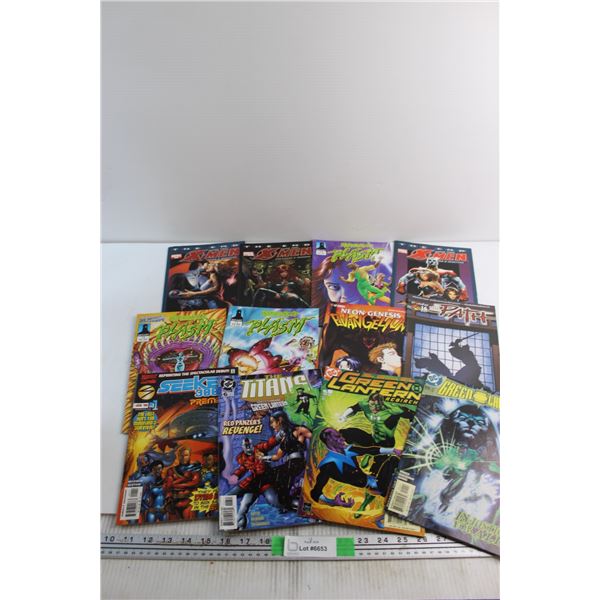 (12) Assorted Comics - Teen Titans, Green Lantern, Xmen