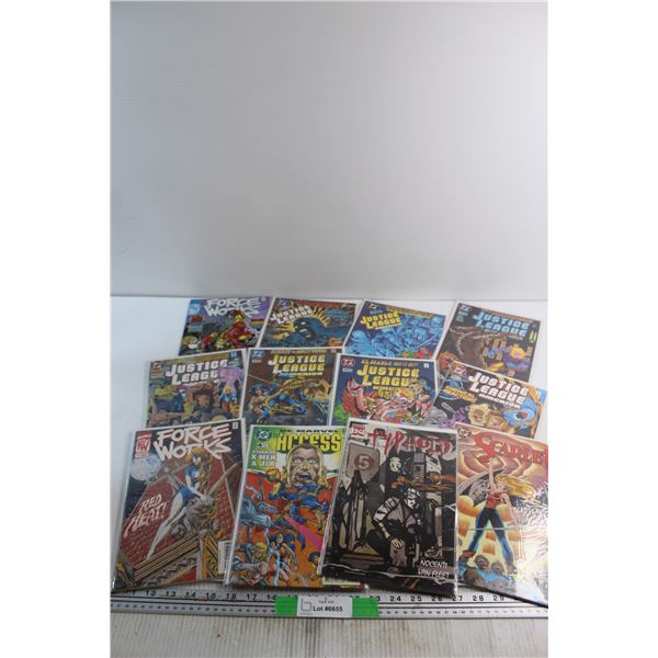 (12) Assorted Comics - Justice League, Force Works