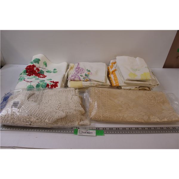 Vintage Tablecloths, Pillowcases, Misc.