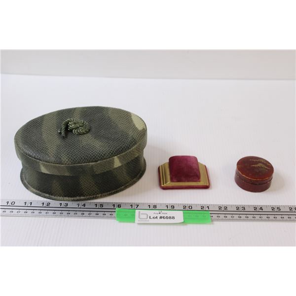 (3) Jewelry Storage Boxes - Various Sizes
