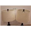 Image 5 : *(2) Table Lamps w/Charging Ports - Untested (24" High)