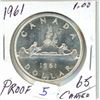 Image 1 : 1961 1 dollar proof coin