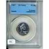 Image 1 : 1967 25 cents- PL-66 CCCS hard slabbed