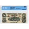 Image 1 : 1858 5 dollar Note International Bank