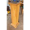 Image 4 : Wooden pedestal, w/ shelves - 3ft H x 11.5"x11.5"