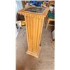 Image 4 : Wooden pedestal, w/ shelves - 3ft H x 11.5"x11.5"