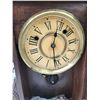 Image 3 : Vintage wind up gingerbread style clock, w/ pendulum and key - 15"x23"H