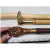 Image 3 : 3 Assorted canes, excellent condition - 1 has brass head