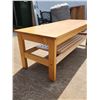 Image 2 : Wooden coffee table - very nice - 4ft W x 18"x16"H