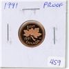 Image 1 : 1991 Proof Small Cent. Proof with Ultra Heavy Cameo. Red.