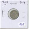 Image 1 : 1903H Canadian Silver 5 Cents. G-4.