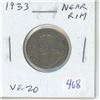 Image 1 : 1933 Canadian Nickel 5 Cents. S Near Rim. VF-20.