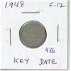 Image 1 : 1948 Canadian Silver 10 Cents. F-12. Key Date.