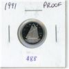 Image 1 : 1991 Canadian 10 Cents. Proof with Ultra Heavy Cameo.