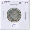 Image 1 : 1944 Canadian Silver 25 Cents. World War II issue. EF-40.