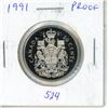 Image 1 : 1991 Canadian 50 Cents. Proof with Ultra Heavy Cameo.