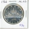 Image 1 : 1966 Large Beads Canadian Silver Dollar. MS-63.