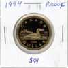 1994 Loonie Dollar. Proof with Ultra Heavy Cameo.