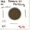 Image 1 : Great Britain. 1909 Farthing. King Edward VII. VF.