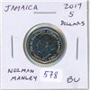 Image 1 : Jamaica. 2017 5 Dollars. Norman Manley, first Prime Minister. BU.