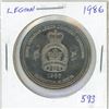 Image 1 : 1986 Royal Canadian Legion Diamond Jubilee Trade Dollar from Edmonton. Unc.