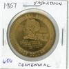 Image 1 : 1967 Saskatoon Trade Dollar. Centennial of Canada. BU.