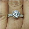 Image 2 : 2.00 CT GRA CERTIFIED MOISSANITE VVS D COLOR WITH 13 ROUND CUT CUBIC ZIRCONIUM SET ON EACH SIDE IN S