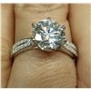 Image 3 : 2.00 CT GRA CERTIFIED MOISSANITE VVS D COLOR WITH 13 ROUND CUT CUBIC ZIRCONIUM SET ON EACH SIDE IN S