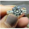 Image 4 : 2.00 CT GRA CERTIFIED MOISSANITE VVS D COLOR WITH 13 ROUND CUT CUBIC ZIRCONIUM SET ON EACH SIDE IN S
