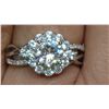Image 2 : 1.00 CT GRA CERTIFIED MOISSANITE VVS D COLOR WITH 26 ROUND CUT CUBIC ZIRCONIUM SET IN HALO AND MORE 