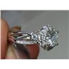 Image 3 : 1.00 CT GRA CERTIFIED MOISSANITE VVS D COLOR WITH 26 ROUND CUT CUBIC ZIRCONIUM SET IN HALO AND MORE 