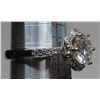 Image 3 : 2.00 CT GRA CERTIFIED MOISSANITE VVS D COLOR WITH 26 ROUND CUT CUBIC ZIRCONIUM SET SURROUNDING CENTE